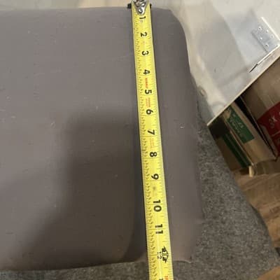 Vintage Italian Vanity Stool Bench Metal New Upholstery Original Paint 17x14 - Thumbnail 8