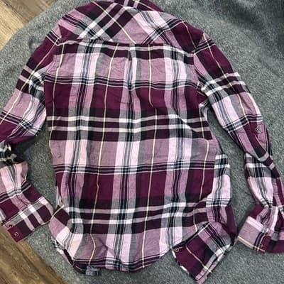 Women’s Arizona Classic Fit Purple Flannel Size Small With Chest Pockets - Thumbnail 6