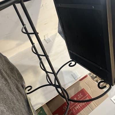 Vintage Italian Vanity Stool Bench Metal New Upholstery Original Paint 17x14 - Thumbnail 10