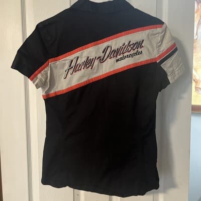 Women’s Harley Davidson Shirt Small Speedway Spirit Full Zip Single Stitch - Thumbnail 5