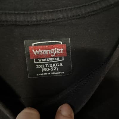 Men’s 2XLT BLACK WRANGLER T SHIRT - Thumbnail 3