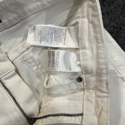 Women’s Calvin Klein White Jeans 30 X32 CKJO11 Skinny Mid Rise With Pockets - Thumbnail 4
