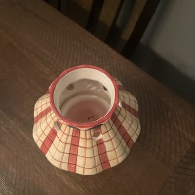 HallmarkDecorative Candle Holder with Shade Cranberry Juice Theme - Thumbnail 3