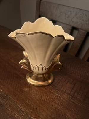 Vintage Yellow Mid Century Vase - Image 1