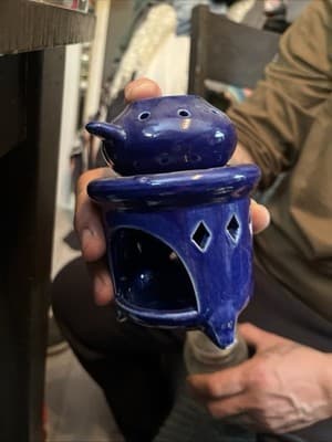 (3) Being Offered Cobalt Blue Ceramic Essential Oil Diffuser - Preowned - New - Image 1