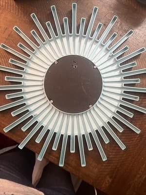 Turquoise Sun Beam Photo Frame For 5”x5” Photo Full Frame 15.5” Diameter - Thumbnail 4