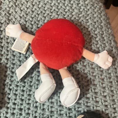 M&M’s Candy “RED” Plush Talking Bean Bag Plush #41210 7” with Tag - Thumbnail 2