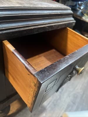 Vintage Antique Copper Lined Smoke Stand Humidor Cigar Cabinet End Table Stand - Thumbnail 2