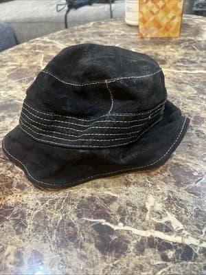 Nine West Women’s Black Hat With White Stitching - Image 1
