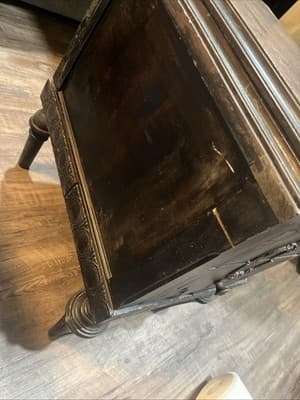 Vintage Antique Copper Lined Smoke Stand Humidor Cigar Cabinet End Table Stand - Thumbnail 6