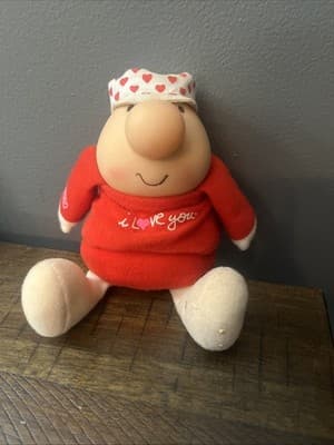 ziggy collectibles In Red Outfit And Heart Pattern Hat With I Love You Shirt - Image 1