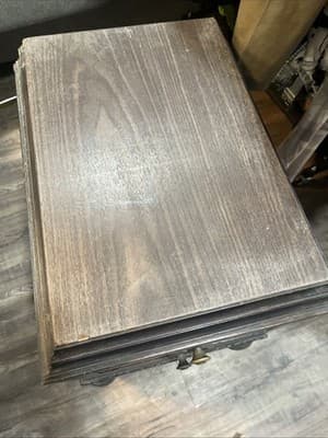 Vintage Antique Copper Lined Smoke Stand Humidor Cigar Cabinet End Table Stand - Thumbnail 4