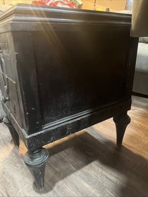 Vintage Antique Copper Lined Smoke Stand Humidor Cigar Cabinet End Table Stand - Thumbnail 5