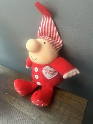 ziggy collectibles Red Outfit “my Heart Is Yours” Button Up PJS With Striped Hat - Thumbnail 3