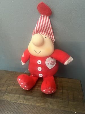 ziggy collectibles Red Outfit “my Heart Is Yours” Button Up PJS With Striped Hat - Thumbnail 2