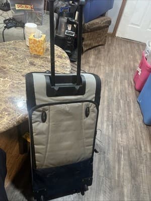 Skyway Rolling Duffle Bag Wheeled Travel Luggage Navy Blue Large - Thumbnail 6