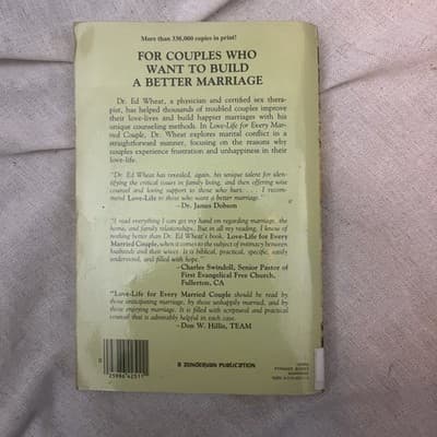 Love Life for every married couple [Paperback] Wheat, Ed, M.D. & Gloria Okes Per - Thumbnail 3