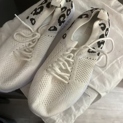 cheetah white tennis shoes - Thumbnail 2
