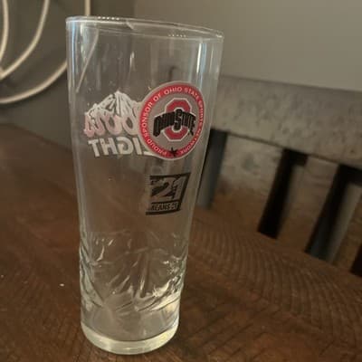 Ohio State Buckeyes Coors Light Glass 3D Embossed Mountains OSU Beer Glass - Image 1