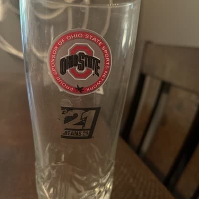 Ohio State Buckeyes Coors Light Glass 3D Embossed Mountains OSU Beer Glass - Thumbnail 3