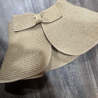 Women’s Bamboo Sun Hat Open Top Boho - Thumbnail 2