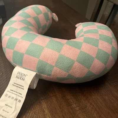 Kids Cozy Soft Microfiber Neck Pillow Compact Perfect for Plane or Car Travel... - Image 1