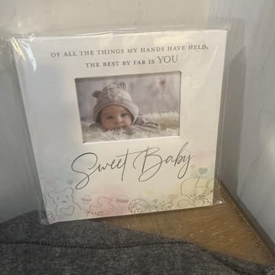 International Designs 2 Up 4x6 Photo Album With Memo Writing Area Sweet Baby ... - Image 1