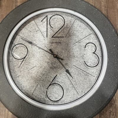 Large Verichron Branded Gray wall Clock Quartz 20” Diameter - Image 1