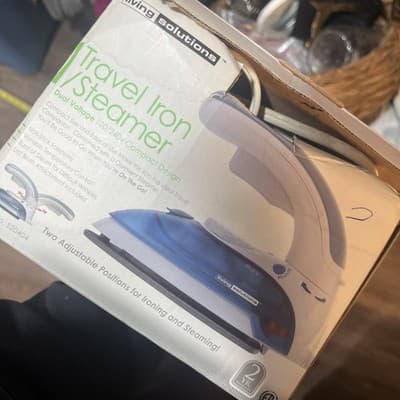Living Solutions Travel Iron / Steamer Model #520404 - Image 1