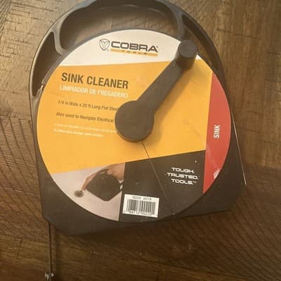 NEW Cobra Tools SINK CLEANER 90220 1/4in Wide x 20ft Long Flat Steel Tape - Image 1