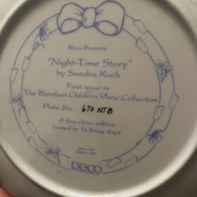 Sandra Kuck Barefoot Children Collection - Set of 4 Ltd Edition Collector Plates - Thumbnail 3