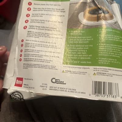 OATEY Johni-Ring, Jumbo Reinforced Wax Ring (31183L) Toilet Home Care Stronger - Thumbnail 2