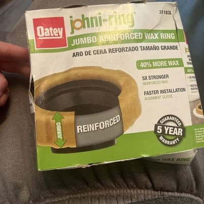 OATEY Johni-Ring, Jumbo Reinforced Wax Ring (31183L) Toilet Home Care Stronger - Image 1