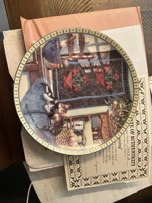 Knowles Cozy Country Corners Lazy Morning Collectible Plate - Image 1