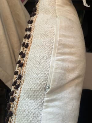 Huntington Homes Decorative Pillow 20”x 20 Inch Cotton And Polyester Beige Boho - Thumbnail 4