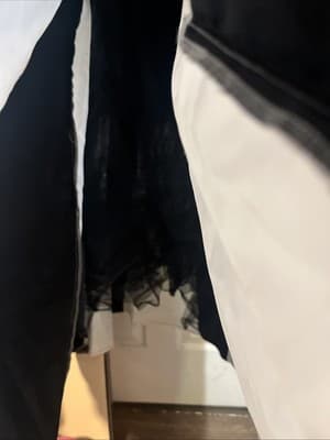 De Laru By Sheila Yen Prom Black white Dress With Sash And Bow Women’s Size 9/10 - Thumbnail 4