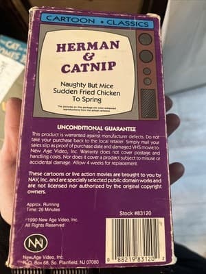 Herman and Catnip Vintage VHS 1990 Cartoon Classics Animation VHSBX14 - Thumbnail 2
