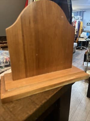 Vintage Wooden mantle From The Mid 20th Century Handceafted For A Desk - Thumbnail 3