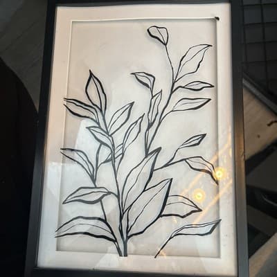 Kirkland's Botanical Leaves II Wall Art Decor Framed Accent Art 13.5” H X 9.5” L - Image 1