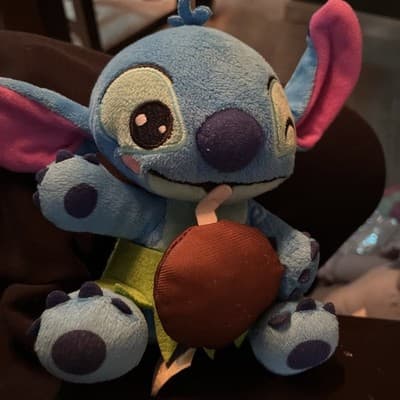 Disney Stitch Feed Me Small Plush Coconut Lilo Stuffed Animal Toy 6" Alien - Image 1