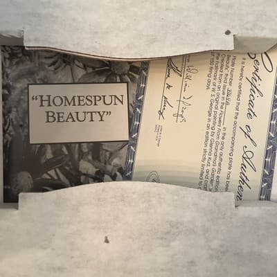 W.S. George Flowers Collector Plate from Grandma's Garden Series by Glenna Kurz - Thumbnail 3