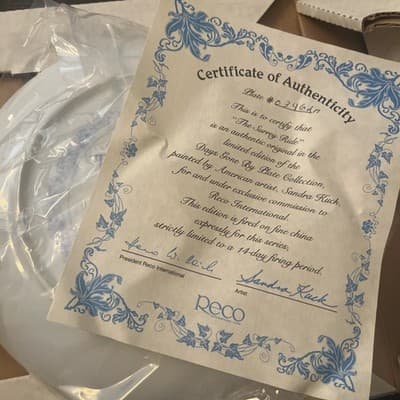 RECO "THE SURREY RIDE" September Collector's Plate By Sandra Kuck 1984, - Thumbnail 3