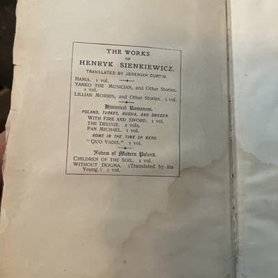 Quo Vadis By Henryk Sienkiewicz 1898 Popular Edition Hardcover Antique Book - Thumbnail 5