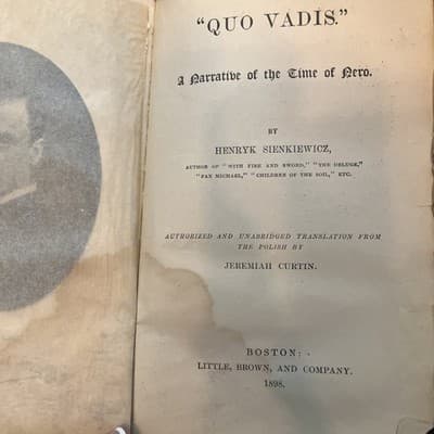 Quo Vadis By Henryk Sienkiewicz 1898 Popular Edition Hardcover Antique Book - Thumbnail 7