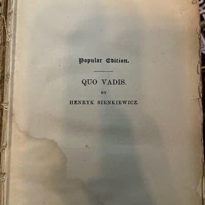 Quo Vadis By Henryk Sienkiewicz 1898 Popular Edition Hardcover Antique Book - Thumbnail 4