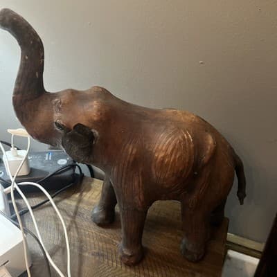 Old Vintage Elephant Figurine Art Rare Antique Statue Art Decorative Showpiece - Thumbnail 2