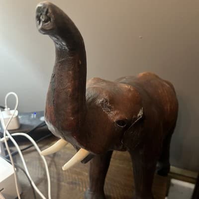 Old Vintage Elephant Figurine Art Rare Antique Statue Art Decorative Showpiece - Thumbnail 3