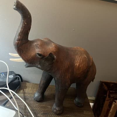 Old Vintage Elephant Figurine Art Rare Antique Statue Art Decorative Showpiece - Image 1