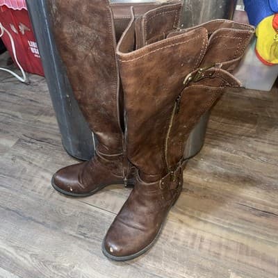 G by Guess Womens Harson5 Closed Toe Knee High Boots Wide Calf Riding Zipper 6 - Thumbnail 3