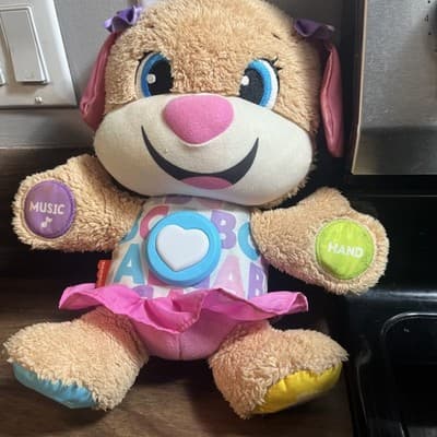 Fisher-Price Laugh&Learn Sis Baby Toddler Interactive Plush Stuffed Toy Dog 6m+ - Thumbnail 2